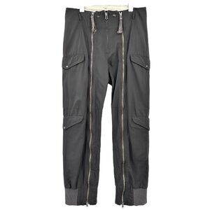 Julius Japan RARE AW 2006 “Fixed” Gray Zipper Loose Fit Cargo Pants sz 0